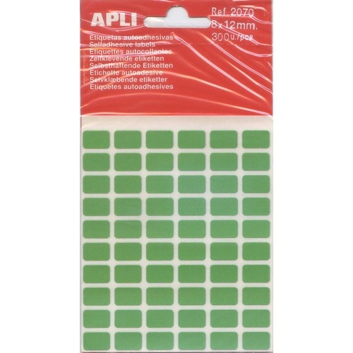 Aplı 2070 Etiket 8 X 12 Mm Yeşil 300 Adet