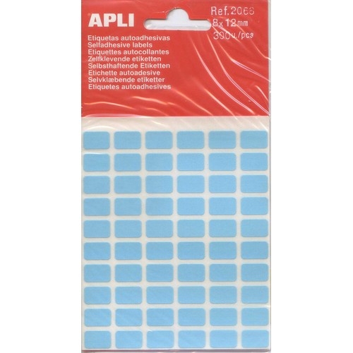 Aplı 2068 Etiket 8 X 12 Mm Mavi 300 Adet