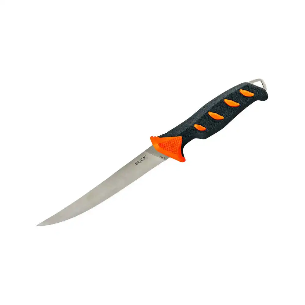 Buck 13270 144 Hookset Fileto Bıçağı, Turuncu-gri, Blister