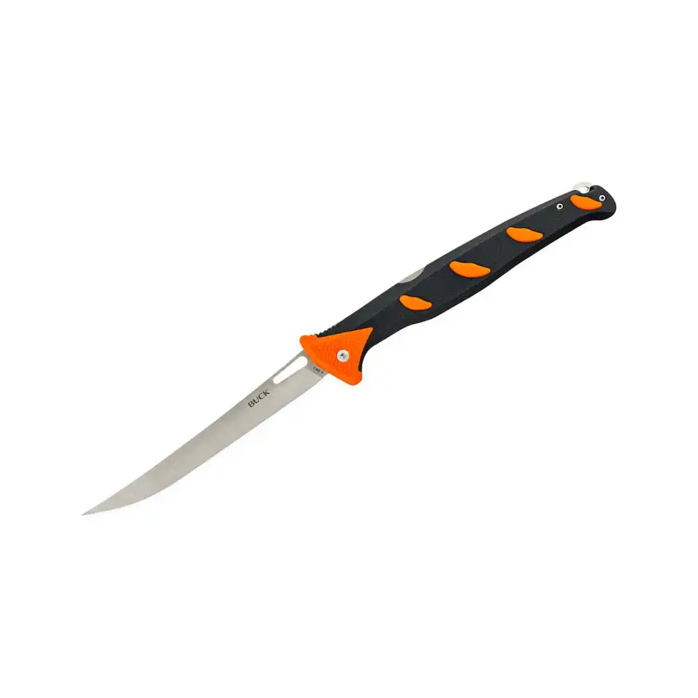 Buck 13277 148 Hookset Fileto Bıçağı, Turuncu-Gri - Thumbnail