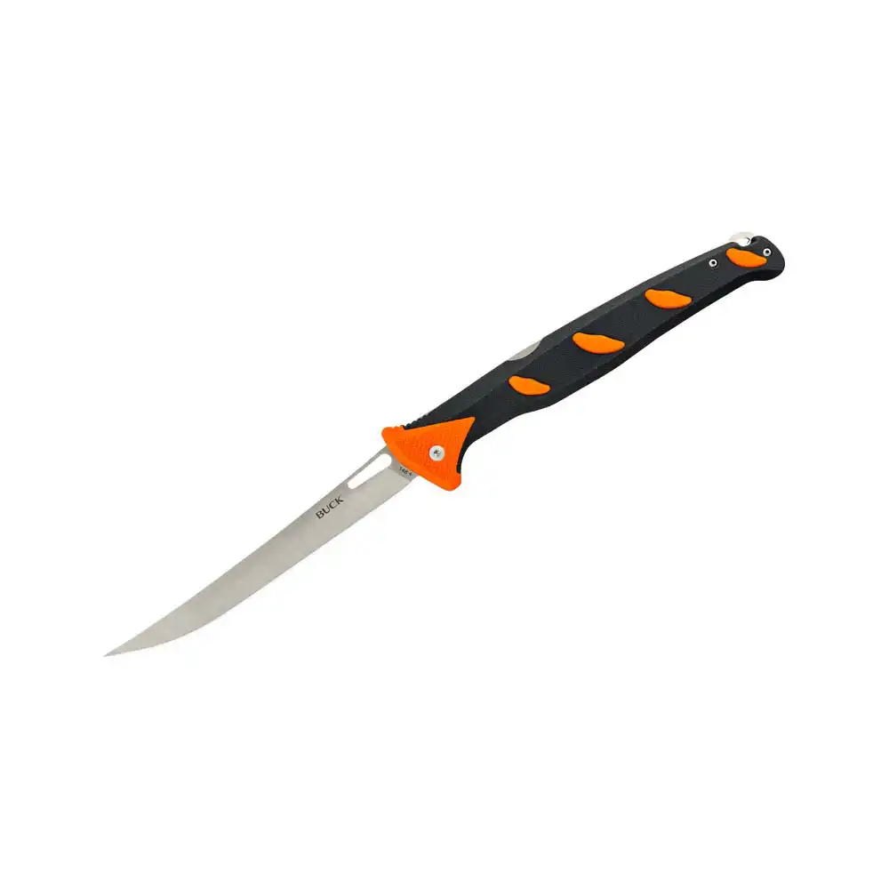 Buck Knives - Buck 13277 148 Hookset Fileto Bıçağı, Turuncu-Gri