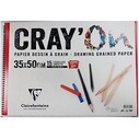  - CLAIREFONTAINE CRAY'ON ÇİZİM BLOK 35x50cm 120gr 6'LI 15yp RESİM DEFTERİ