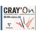  - CLAIREFONTAINE CRAY'ON ÇİZİM BLOK 35x50cm 160gr 6'LI 15yp RESİM DEFTERİ