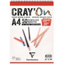  - CLAIREFONTAINE CRAY'ON ÇİZİM BLOK A4 120gr 6'LI 50yp ÜSTTEN SPİRALLİ