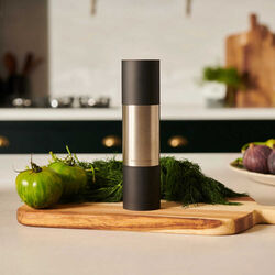 Cole & Mason - Cole & Mason Clevedon Siyah-Çelik Tuz ve Karabiber 2si 1 Arada Değirmen (1)