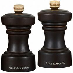 COLE & MASON - Cole & Mason H233056 Hoxton Çikolata Renkli Tuz ve Biber Değirmenleri 104mm