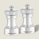 Cole & Mason - Cole & Mason Hoxton Gümüş Kaplama Tuz ve Biber Değirmenleri 104mm