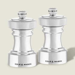 Cole & Mason - Cole & Mason Hoxton Gümüş Kaplama Tuz ve Biber Değirmenleri 104mm
