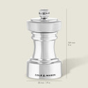 Cole & Mason Hoxton Gümüş Kaplama Tuz ve Biber Değirmenleri 104mm - Thumbnail