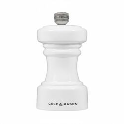 COLE & MASON - Cole & Mason H233063 Hoxton Parlak Beyaz Tuz Değirmeni 104mm