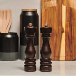 COLE & MASON - Cole & Mason H233020 London Çikolata Renkli Ahşap Tuz ve Biber Değirmenleri 220mm (1)