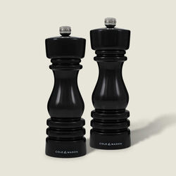 Cole & Mason - Cole & Mason London Parlak Siyah Tuz ve Biber Değirmenleri 180mm