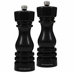 COLE & MASON - Cole & Mason H233098 London Parlak Siyah Tuz ve Biber Değirmenleri 180mm