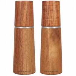 COLE & MASON - Cole & Mason H322225 Marlow Doğal Akasya Tuz ve Karabiber Değirmenleri 185mm