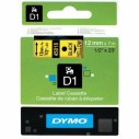 DYMO - DYMO 45018 D1 YEDEK ŞERİT 12mmx7mt SARI-SİYAH