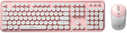 EVEREST - Everest ROUND KM-6282 Pembe Kablosuz Q Multimedia Klavye + Mouse Set