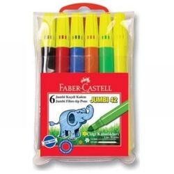 FABER-CASTELL - Faber Castell Jumbi 42 Keçeli Kalem 6 renk (7 paket) 