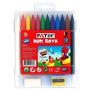 FATİH - FATİH MUM BOYA 12 RENK UZUN SİLGİ+KALEMTRAŞ HEDİYELİ