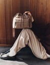 Gaston Luga Splash Bucket Crossbody Çanta - Kahverengi SPBCBWEDBR - Thumbnail