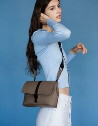 Gaston Luga - Gaston Luga Splash Crossbody Medium Çanta - Kahverengi SPCBMBA (1)