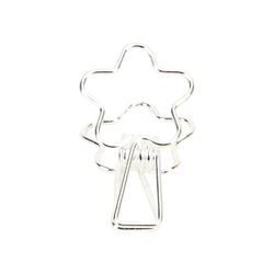 KAYIGO - Kayigo Tiny Paslanmaz Çelik Çiçek Klips Altılı -Gümüş