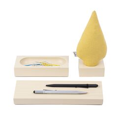 KAYIGO - Kayigo Woody Krem Üçlü Ofis Seti - Sarı Ladin