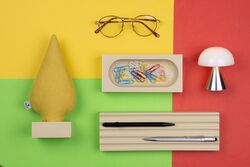 KAYIGO - Kayigo Woody Krem Üçlü Ofis Seti - Sarı Ladin (1)