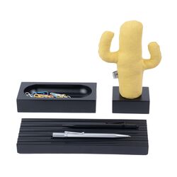 KAYIGO - Kayigo Woody Siyah Üçlü Ofis Seti - Sarı Cactus