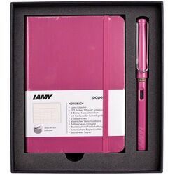 LAMY - LAMY YUMUŞAK KAPAK A6 PEMBE DEFTER VE DOLMA KALEM SETİ 