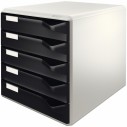 LEITZ - LEITZ 5280 5 ÇEKMECELİ EVRAK RAFI SİYAH