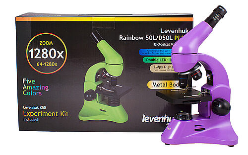 Levenhuk Raınbow 50L PLUS Amethyst/Ametist Mikroskop - 8