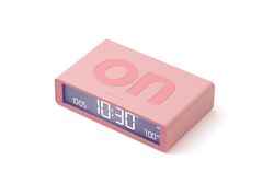 Lexon - Lexon Flip Klasik Şarj Edilebilir Alarm Saat Pembe