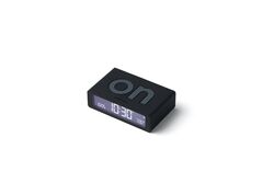 Lexon - Lexon Flip Mini Şarj Edilebilir Alarm Saat Siyah
