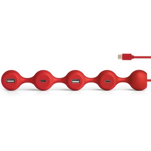 Lexon Peas Hub C Usb Çoğaltıcı Kırmızı