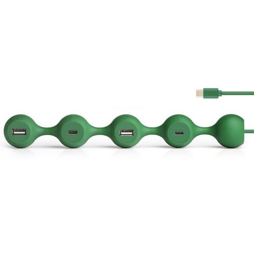 Lexon Peas Hub C Usb Çoğaltıcı Koyu Yeşil