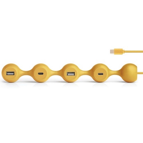 Lexon Peas Hub C Usb Çoğaltıcı Sarı