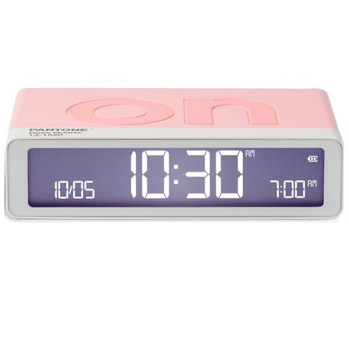 Lexon X Pantone Flip Klasik Şarj Edilebilir Alarm Saat Pembe
