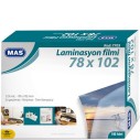 MAS - MAS 7703 LAMİNASYON FİLMİ 125 MİKRON 78x102 100 ADET