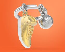 Metalmorphose - Metalmorphose Basketbol Ayakkabısı Anahtarlık Gold (1)