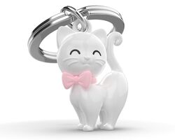 Metalmorphose - Metalmorphose Beyaz Kedi Anahtarlık