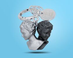 Metalmorphose - Metalmorphose Burç Koleksiyonu İkizler Anahtarlık / Çanta Aksesuarı (1)