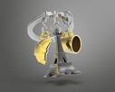 Metalmorphose - Metalmorphose Eyfel Kulesi Kahve ve Kruvasan Anahtarlık (1)
