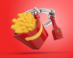 Metalmorphose - Metalmorphose French Fries ve Ketçup Anahtarlık (1)