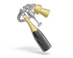 Metalmorphose - Metalmorphose Şampanya Kadeh Anahtarlık Siyah