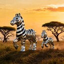 Metalmorphose Zebra Anahtarlık - Thumbnail