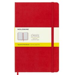 MOLESKINE - Moleskine Sert Kapak Defter Kırmızı (Kareli - 13x21) - 0338