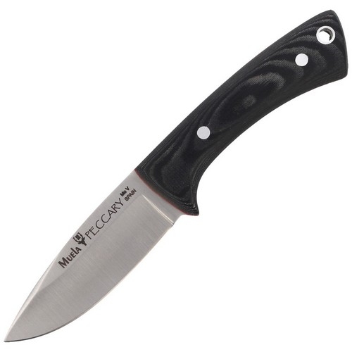 Muela Peccary Kanvas Micarta Sap 7cm Siyah Bıçak