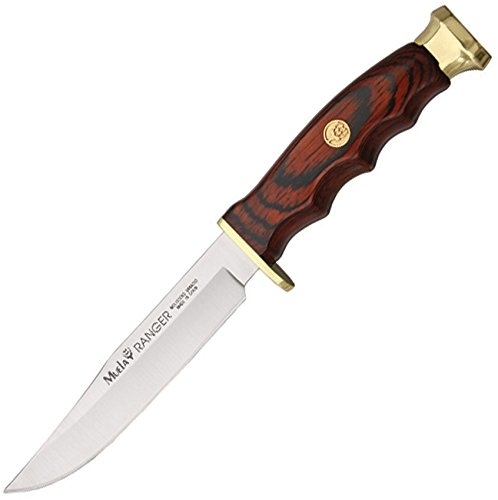 Muela Ranger-12 Coral Pakkawood Ağaç Saplı Pirinç Başlıklı Ranger 12 Cm Bıçak