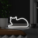 Mustard Sitting Cat Led Işık - Thumbnail
