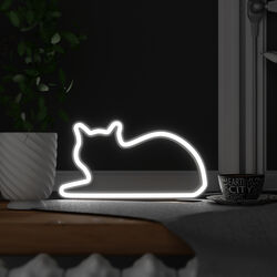 Mustard - Mustard Sitting Cat Led Işık